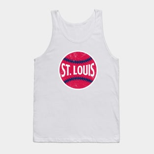 St. Louis Retro Baseball - White Tank Top